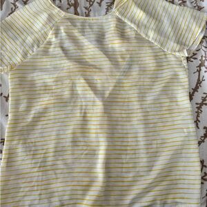 Zara Trafaluc Yellow and White Striped Blouse